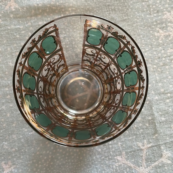 Set - VTG Culver Emerald Scroll Glasses - Picture 4 of 7